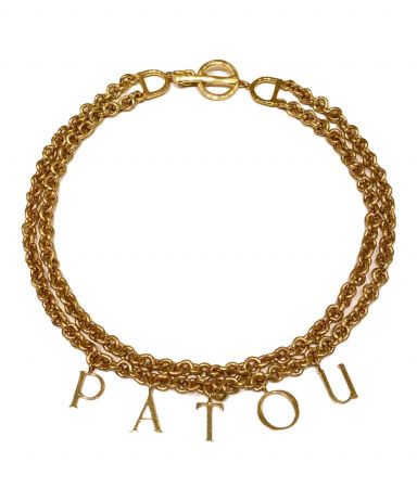 中古・古着通販】patou (パトゥ) ダブルチェーンロゴチョーカー 