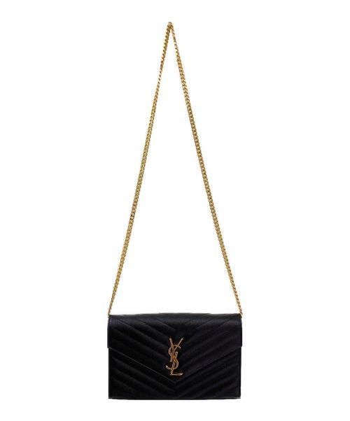 Saint Laurent Paris（サンローランパリ）Saint Laurent Paris (サンローランパリ) カサンドラ クラシック チェーンウォレット ブラックの古着・服飾アイテム