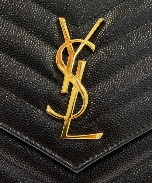 Saint Laurent Paris（サンローランパリ）Saint Laurent Paris (サンローランパリ) カサンドラ クラシック チェーンウォレット ブラックの古着・服飾アイテム