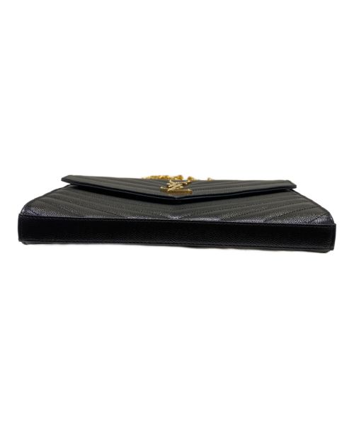 Saint Laurent Paris（サンローランパリ）Saint Laurent Paris (サンローランパリ) カサンドラ クラシック チェーンウォレット ブラックの古着・服飾アイテム