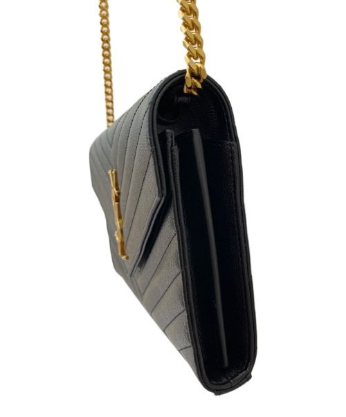 Saint Laurent Paris（サンローランパリ）Saint Laurent Paris (サンローランパリ) カサンドラ クラシック チェーンウォレット ブラックの古着・服飾アイテム
