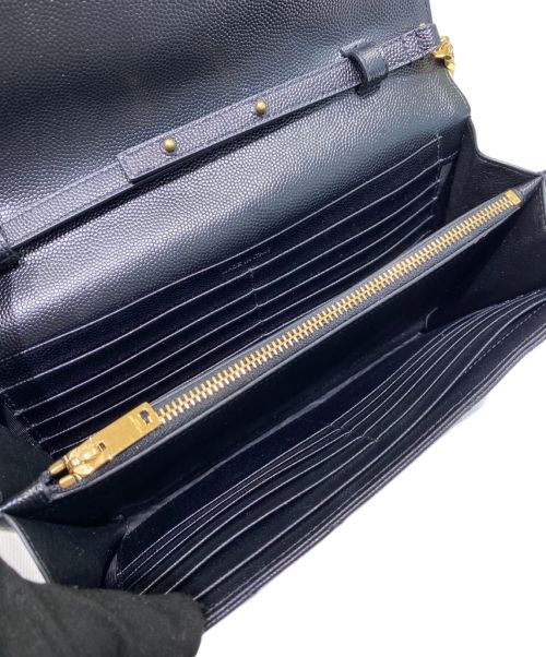 Saint Laurent Paris（サンローランパリ）Saint Laurent Paris (サンローランパリ) カサンドラ クラシック チェーンウォレット ブラックの古着・服飾アイテム