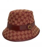 GUCCIグッチ）の古着「GGキャンバス ハット」｜ボルドー