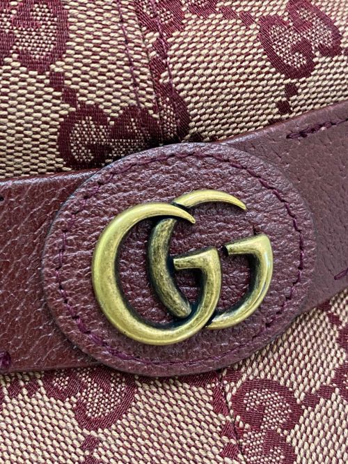 GUCCI（グッチ）GUCCI (グッチ) GGキャンバス ハット ボルドー サイズ:L（59㎝）の古着・服飾アイテム