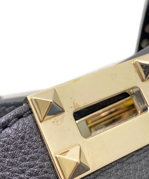 VALENTINO（ヴァレンティノ）VALENTINO (ヴァレンティノ) ロックスタッズ2wayトートバッグ ブラックの古着・服飾アイテム
