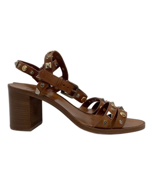 DOLCE & GABBANA（ドルチェ＆ガッバーナ）DOLCE & GABBANA (ドルチェ＆ガッバーナ) スタッズサンダル ブラウン サイズ:38の古着・服飾アイテム