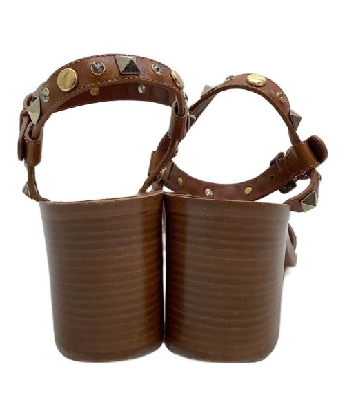 DOLCE & GABBANA（ドルチェ＆ガッバーナ）DOLCE & GABBANA (ドルチェ＆ガッバーナ) スタッズサンダル ブラウン サイズ:38の古着・服飾アイテム