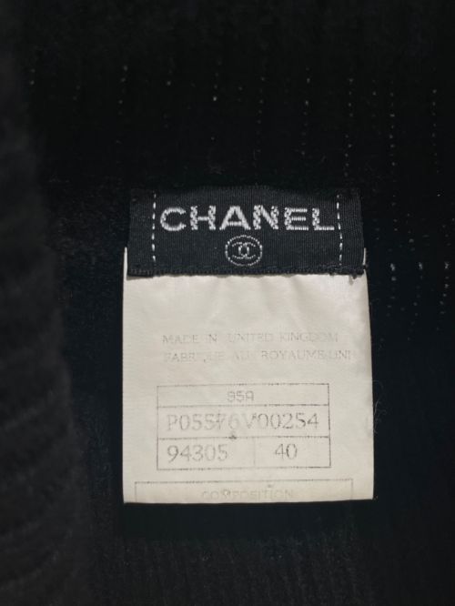 CHANEL（シャネル）CHANEL (シャネル) カメリアタートルネックカシミヤニット ブラック サイズ:40の古着・服飾アイテム
