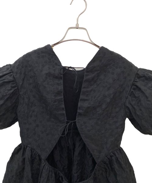 CECILIE BAHNSEN（セシリーバンセン）CECILIE BAHNSEN (セシリーバンセン) パフスリーブドレス ブラック サイズ:UK 8の古着・服飾アイテム