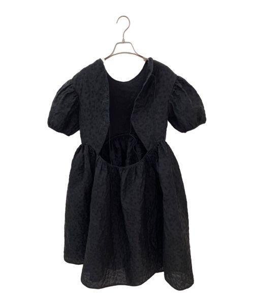 CECILIE BAHNSEN（セシリーバンセン）CECILIE BAHNSEN (セシリーバンセン) パフスリーブドレス ブラック サイズ:UK 8の古着・服飾アイテム