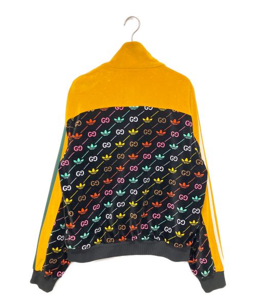 GUCCI（グッチ）GUCCI (グッチ) adidas Originals (アディダスオリジナル) ダブルネームマクロGGベロアジップアップブルゾン イエロー サイズ:Sの古着・服飾アイテム