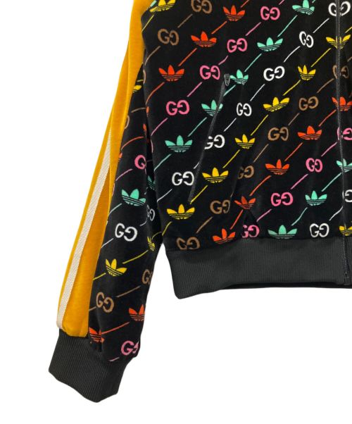GUCCI（グッチ）GUCCI (グッチ) adidas Originals (アディダスオリジナル) ダブルネームマクロGGベロアジップアップブルゾン イエロー サイズ:Sの古着・服飾アイテム