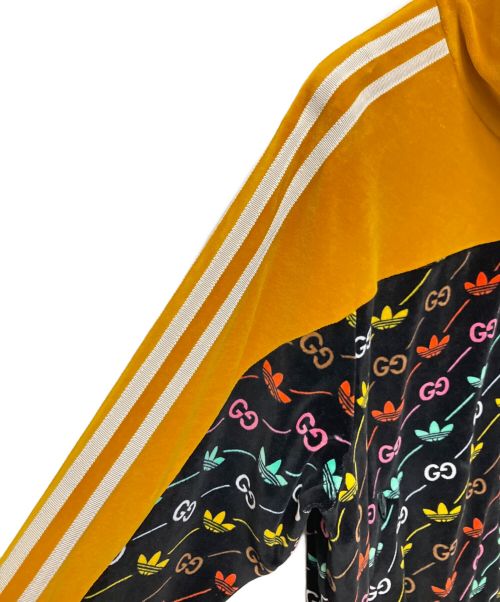 GUCCI（グッチ）GUCCI (グッチ) adidas Originals (アディダスオリジナル) ダブルネームマクロGGベロアジップアップブルゾン イエロー サイズ:Sの古着・服飾アイテム