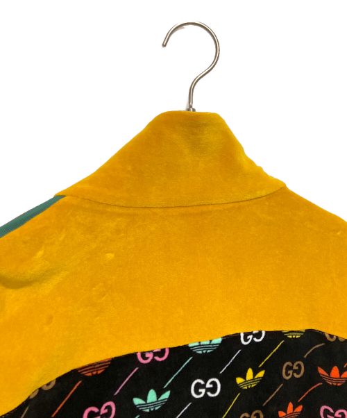 GUCCI（グッチ）GUCCI (グッチ) adidas Originals (アディダスオリジナル) ダブルネームマクロGGベロアジップアップブルゾン イエロー サイズ:Sの古着・服飾アイテム