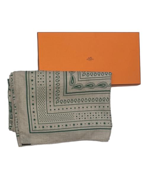 HERMES（エルメス）HERMES (エルメス) カレジェアン140 ベージュ×グリーン（Natural/Veの古着・服飾アイテム
