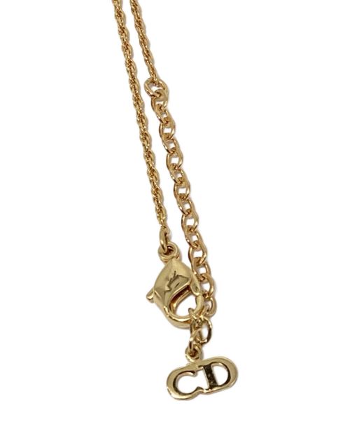 Christian Dior（クリスチャン ディオール）Christian Dior (クリスチャン ディオール) CDロゴネックレス ゴールドの古着・服飾アイテム