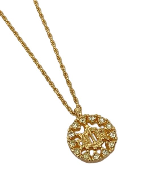 Christian Dior（クリスチャン ディオール）Christian Dior (クリスチャン ディオール) CDロゴネックレス ゴールドの古着・服飾アイテム