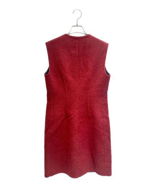 HERMES（エルメス）HERMES (エルメス) ロング ジレ レッド サイズ:40の古着・服飾アイテム