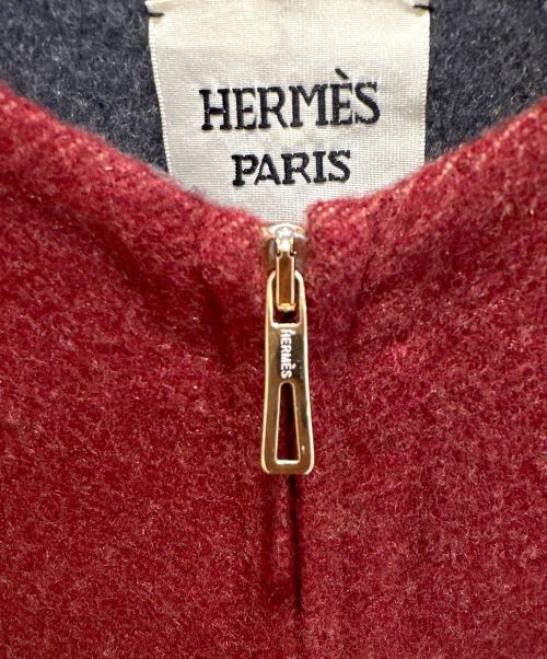 HERMES（エルメス）HERMES (エルメス) ロング ジレ レッド サイズ:40の古着・服飾アイテム