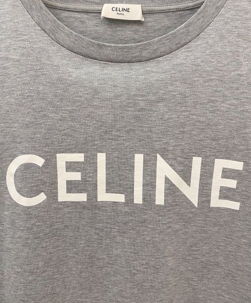 CELINE（セリーヌ）CELINE (セリーヌ) クロップドロゴTシャツ グレー サイズ:Sの古着・服飾アイテム