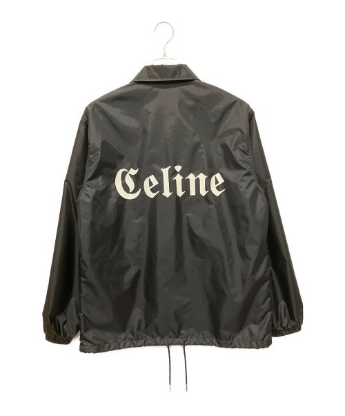 CELINE（セリーヌ）CELINE (セリーヌ) ロゴプリントナイロンジャケット ブラック サイズ:44の古着・服飾アイテム