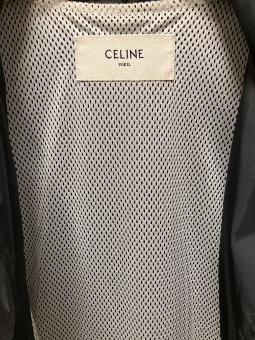 CELINE（セリーヌ）CELINE (セリーヌ) ロゴプリントナイロンジャケット ブラック サイズ:44の古着・服飾アイテム