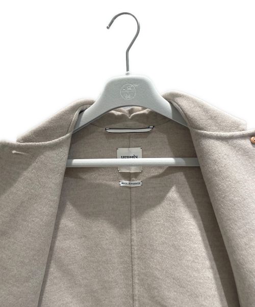 HERMES（エルメス）HERMES (エルメス) ダブルフェイスカシミヤコート ベージュ サイズ:36の古着・服飾アイテム
