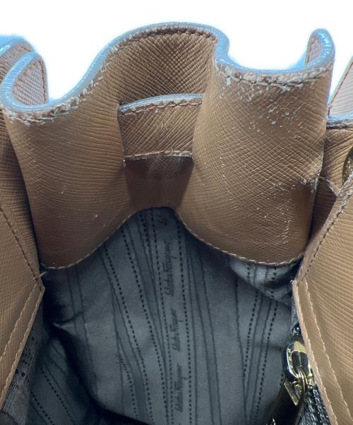Salvatore Ferragamo（サルヴァトーレ フェラガモ）Salvatore Ferragamo (サルヴァトーレ フェラガモ) ガンチーニトートバッグ ブラウンの古着・服飾アイテム