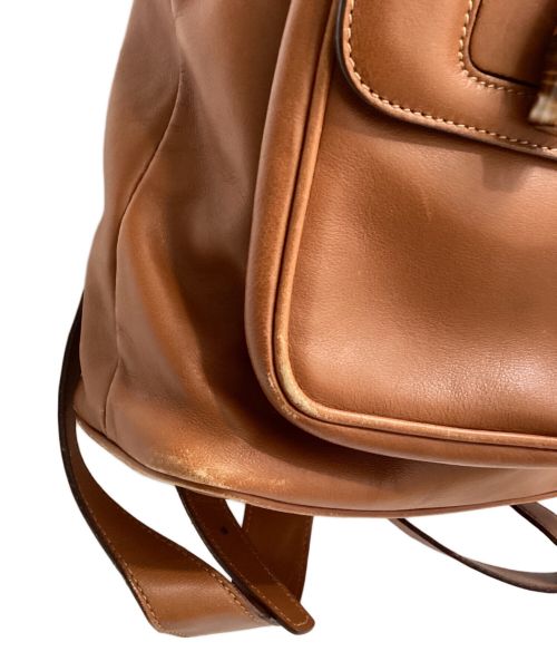 GUCCI（グッチ）GUCCI (グッチ) バンブーバックパック ブラウンの古着・服飾アイテム