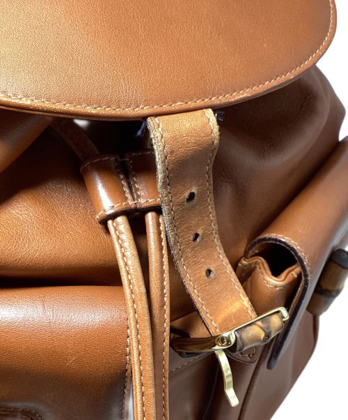 GUCCI（グッチ）GUCCI (グッチ) バンブーバックパック ブラウンの古着・服飾アイテム