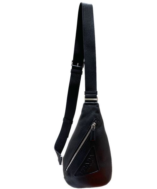 PRADA（プラダ）PRADA (プラダ) クロスヴィッテロダイノレザーバッグ ブラックの古着・服飾アイテム