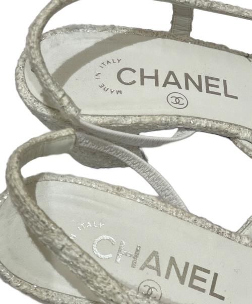 CHANEL（シャネル）CHANEL (シャネル) ツイードパンプス ホワイト×ブラック サイズ:36の古着・服飾アイテム