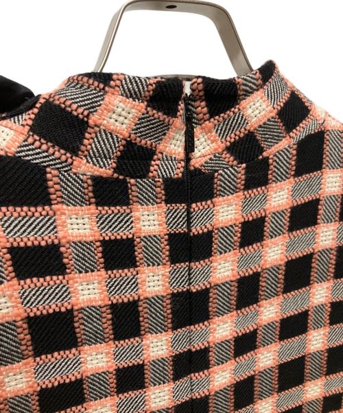 GUCCI（グッチ）GUCCI (グッチ) チェックファーコート ピンク サイズ:38の古着・服飾アイテム