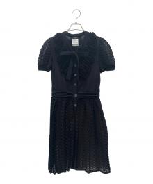 CHANEL（シャネル）の古着「ブラックニットドレス」｜ブラック