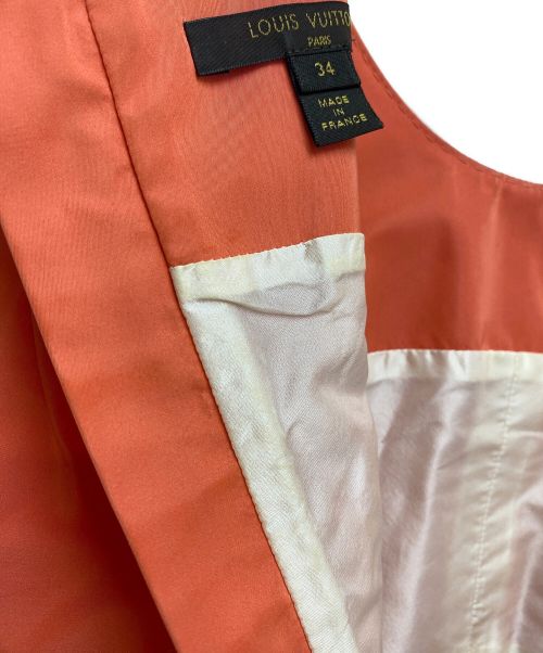 LOUIS VUITTON（ルイ ヴィトン）LOUIS VUITTON (ルイ ヴィトン) Sleeveless dress（ノースリーブワンピース） オレンジ サイズ:34の古着・服飾アイテム