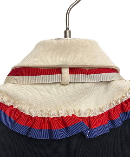 GUCCI（グッチ）GUCCI (グッチ) Ruffles sleeveless dress(ラッフルスリーブレスドレス）/フリルノースリーブワンピース ブラック サイズ:Sの古着・服飾アイテム