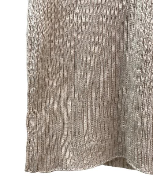CHAOS（カオス）CHAOS (カオス) シルクリブニット ベージュ サイズ:Fの古着・服飾アイテム
