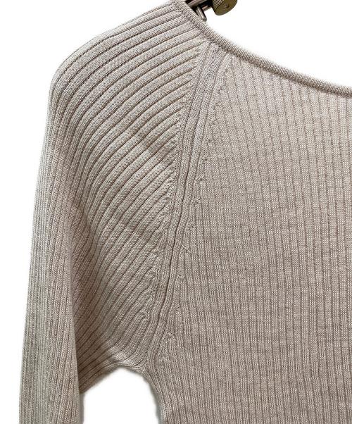 CHAOS（カオス）CHAOS (カオス) シルクリブニット ベージュ サイズ:Fの古着・服飾アイテム