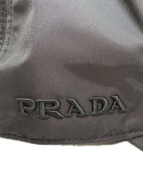 PRADA（プラダ）PRADA (プラダ) ナイロンロゴキャップ ブラック サイズ:Mの古着・服飾アイテム