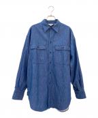 Americanaアメリカーナ）の古着「Oversized Denim Shirt」｜ブルー