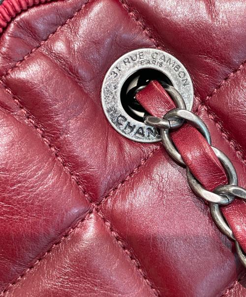 CHANEL（シャネル）CHANEL (シャネル) バイカラーチェーンショルダーバッグ ボルドー×ブラックの古着・服飾アイテム