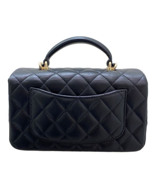CHANEL（シャネル）CHANEL (シャネル) トップハンドルマトラッセ20 ブラック×ゴールド サイズ:20の古着・服飾アイテム