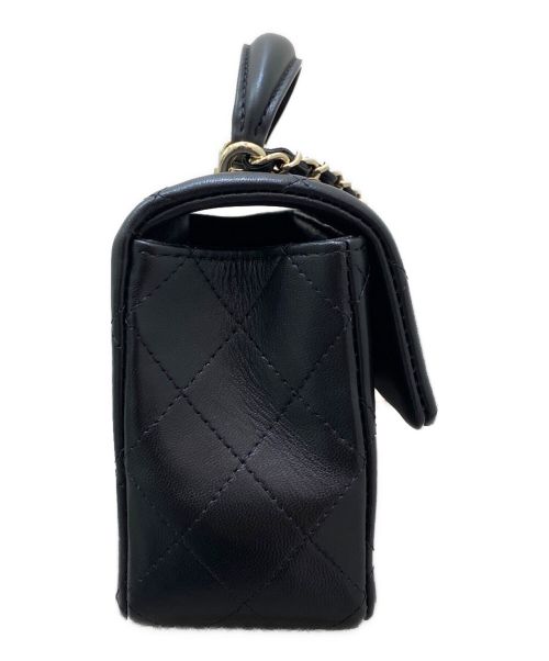 CHANEL（シャネル）CHANEL (シャネル) トップハンドルマトラッセ20 ブラック×ゴールド サイズ:20の古着・服飾アイテム