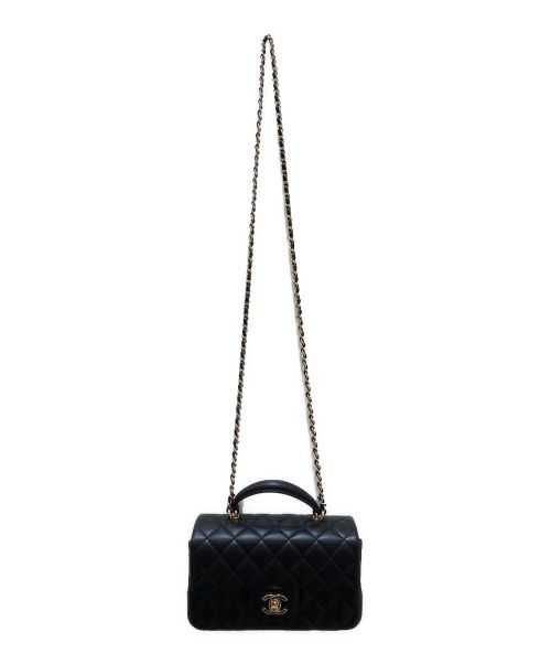 CHANEL（シャネル）CHANEL (シャネル) トップハンドルマトラッセ20 ブラック×ゴールド サイズ:20の古着・服飾アイテム