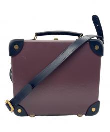 GLOBE-TROTTER（グローブトロッター）の古着「スクエアトランクショルダーバッグ」｜ボルドー×ネイビー