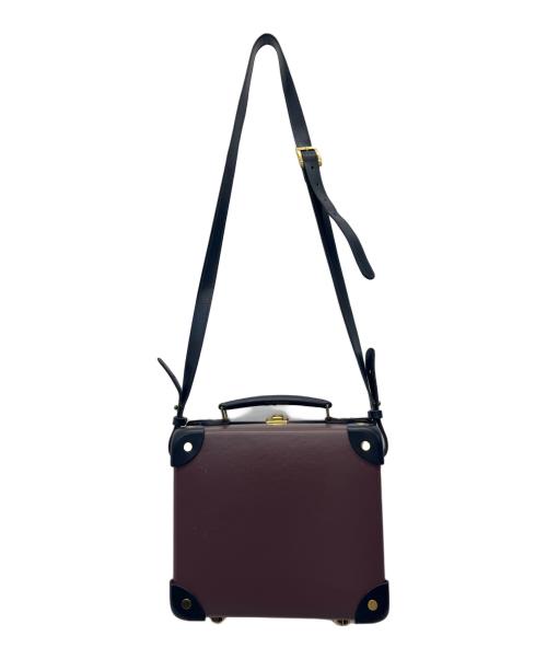 GLOBE-TROTTER（グローブトロッター）GLOBE-TROTTER (グローブトロッター) スクエアトランクショルダーバッグ ボルドー×ネイビーの古着・服飾アイテム