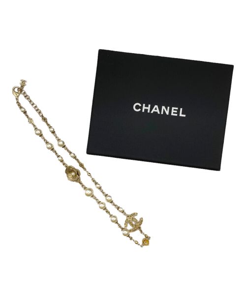 CHANEL（シャネル）CHANEL (シャネル) パールココマークカメリアモチーフネックレス ゴールドの古着・服飾アイテム