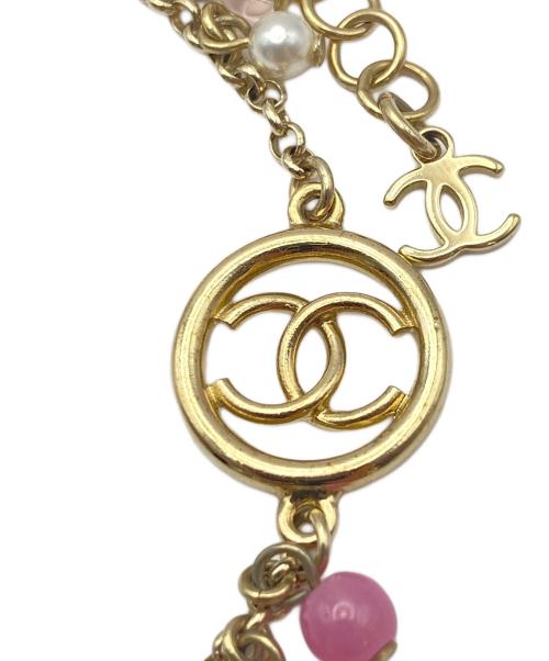 CHANEL（シャネル）CHANEL (シャネル) ココマークブレスレット ゴールド×ピンクの古着・服飾アイテム