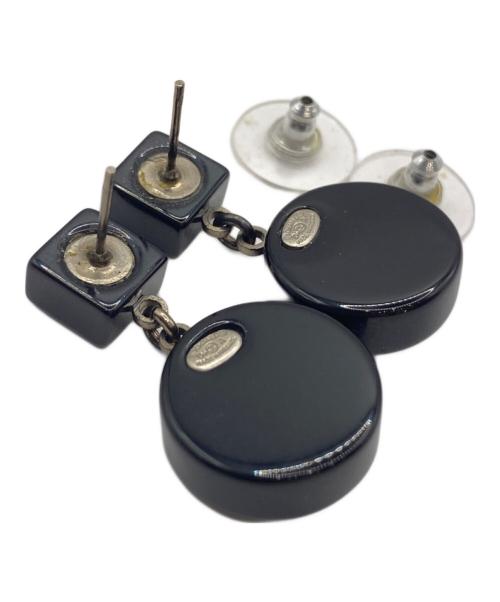 CHANEL（シャネル）CHANEL (シャネル) ラインストーンスイングハートピアス ブラック×ピンクの古着・服飾アイテム