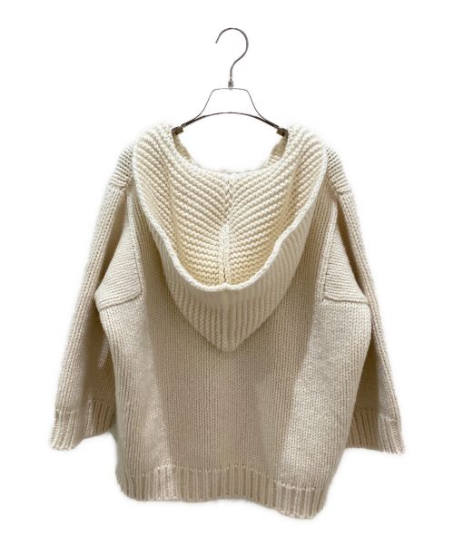 CELINE（セリーヌ）CELINE (セリーヌ) ウールローゲージニットパーカー アイボリー サイズ:Sの古着・服飾アイテム